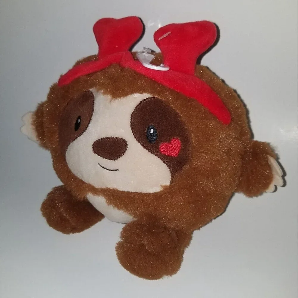 American Greetings Sloth Plush Valentine's Day Stuffed Animal Gift Red Heart
